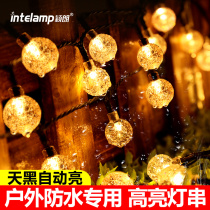 Solar light string outdoor waterproof lantern led decorative star lamp top floor balcony courtyard garden courtyard courtyard layout