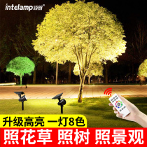 Solar projection lights led outdoor courtyard waterproof garden landscape decoration Villa planting lawn photo tree Lantern