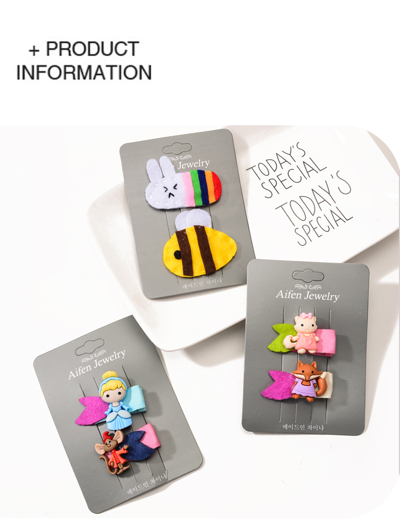 Trẻ em làm bằng tay phim hoạt hình kẹp tóc phụ kiện tóc cô gái dễ thương bên clip cô gái clip bangs clip Mạnh Mạnh Sán Đầu shop phụ kiện tóc