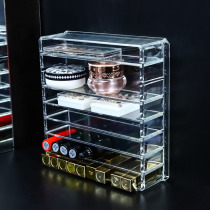 Transparent acrylic powder cake storage box lipstick rack nail polish eye shadow display rack makeup blush storage rack