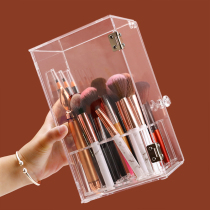New jewelry box with cover acrylic makeup brush barrel makeup brush barrel dust-proof eyebrow brush storage