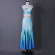 Dai Ethnic Dance Costume Womens Art Examination Dai ethnic costumes playlist Solo Dance With Hip Fish Tail Large Pendulum Skirt National Performance Costumes