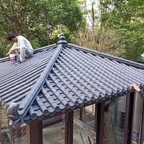 Resin tile roof thickened insulation building canopy antique glazed tile plastic color steel roof tile factory direct sales