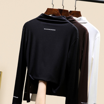 Semi-high collar base shirt female inner take modal T-shirt long sleeve autumn and winter 2020 new spring and autumn Joker thin shirt