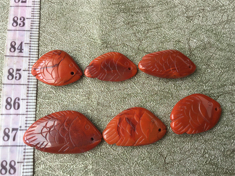 аксессуары для шеи 天然川料南红玛瑙柿子红火焰纹连年有余吊坠挂件 鱼项坠411 OTHER