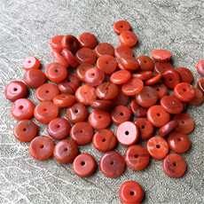 DIY аксессуары 20g特价九口料南红玛瑙算盘珠隔片散珠车轮珠diy配饰20g
