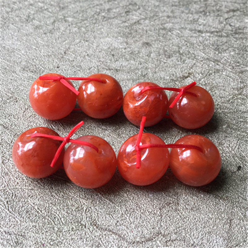 DIY аксессуары 13mm四川九口料南红玛瑙火焰红苹果珠.隔珠.diy精品配件224