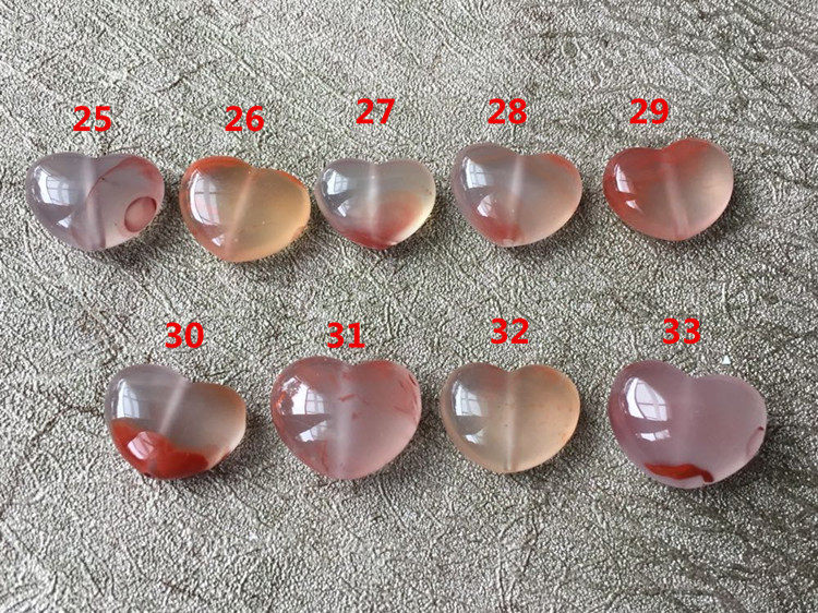 DIY аксессуары 天然川料南红玛瑙爱心背云  冰飘贯穿孔diy吊坠配饰175 Other