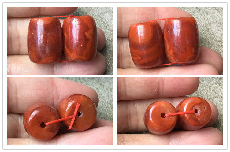 DIY аксессуары 正宗南红玉火焰红柿子红桶珠勒子顶珠橄榄珠玛瑙diy配件186