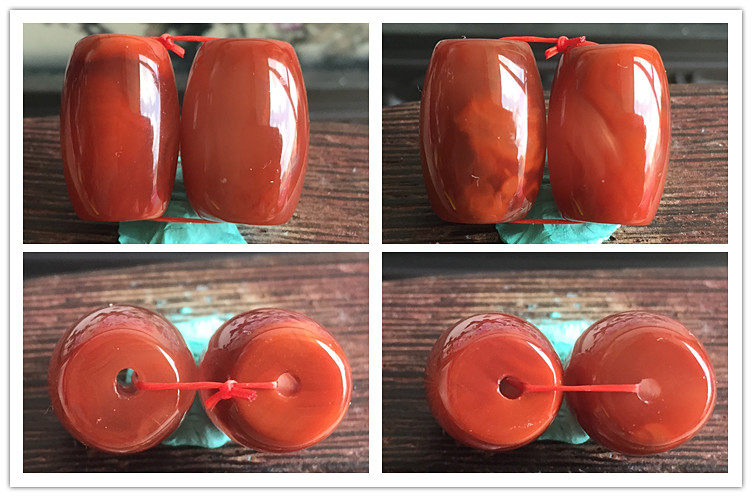 DIY аксессуары 正宗南红玉火焰红柿子红桶珠勒子顶珠橄榄珠玛瑙diy配件186