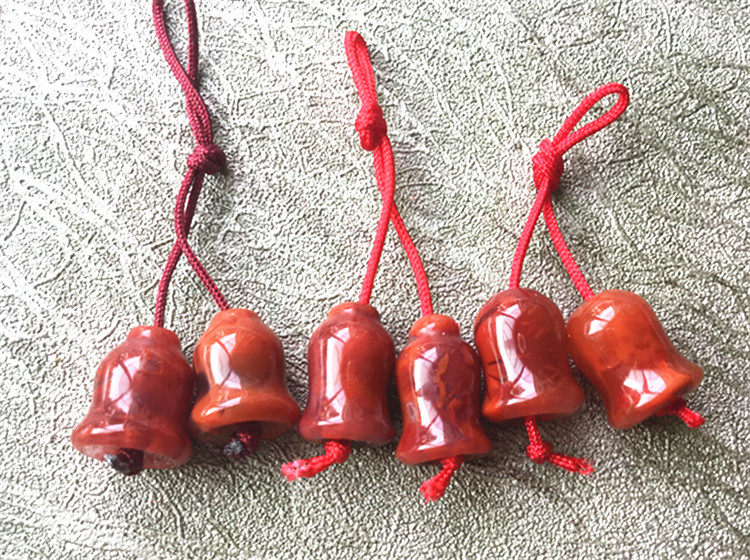 DIY аксессуары 天然川料南红玛瑙柿子红火焰纹.铃铛背云弟子珠diy配件237 OTHER