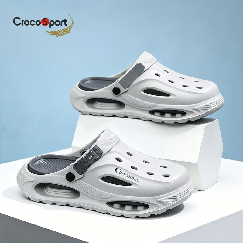 Crocodile Brand New Summer Men's Outdoor Casual Sports Slippers, Fashionable, Lightweight, Soft, Commuting and Driving Clogs