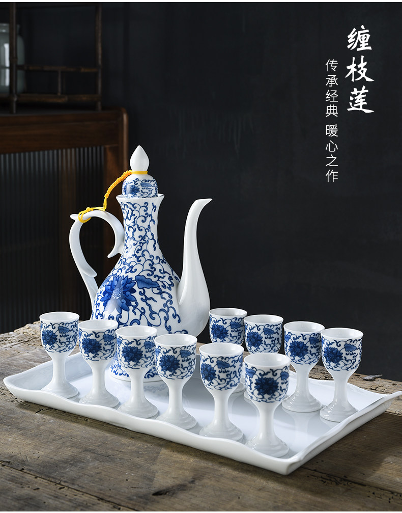 Ликер Cup 六年老店 超20种颜色家用酒壶白酒酒具套装黄酒分酒器一口杯小酒盅烈酒杯中式