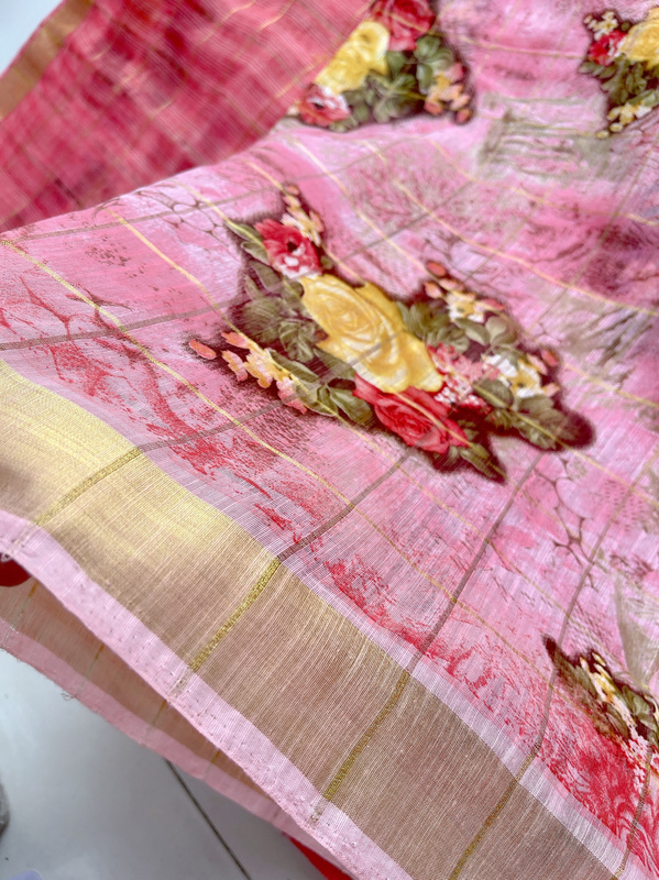【Rococo】Suitable for Summer, Indian High-Quality Plant Silk Woven Gold 6m Large Saree, Extremely Intricate Style