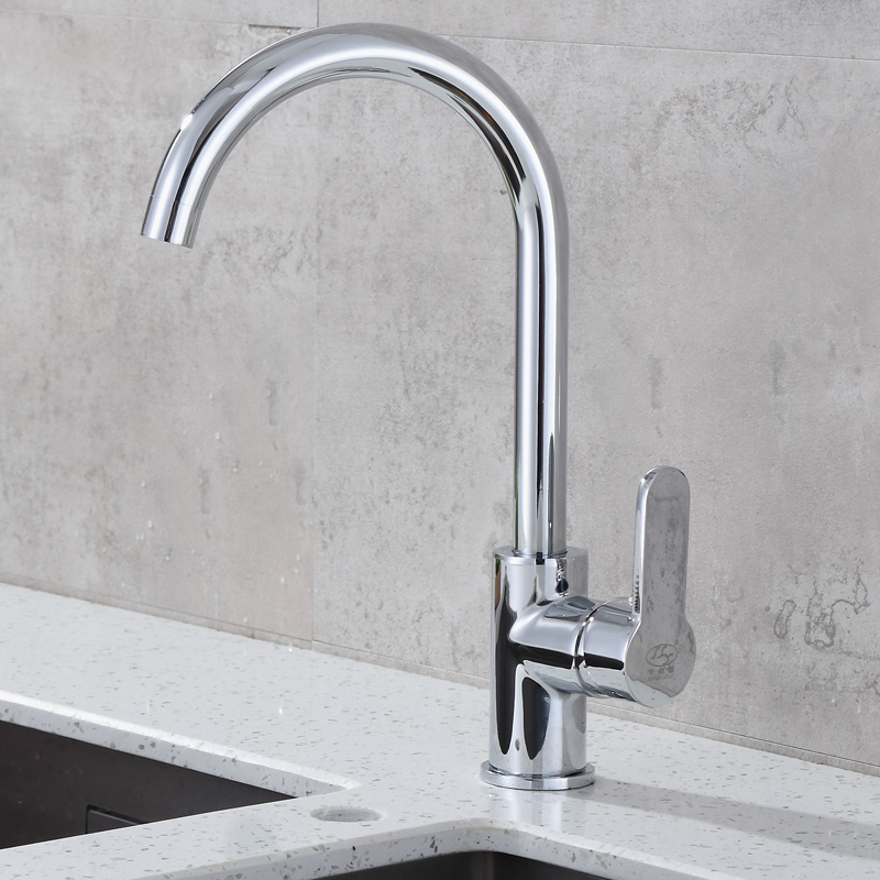 Kitchen Faucets Kitchen Sink Hot And Cold Taps Wash Dishes Wash Dishes Wash Dishes Pool Copper Single Holes Swivel Faucets