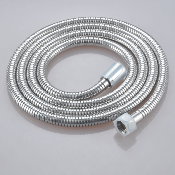 Stainless steel shower hose Bathroom nozzle stretchable hose thickened nut explosion-proof double buckle water pipe