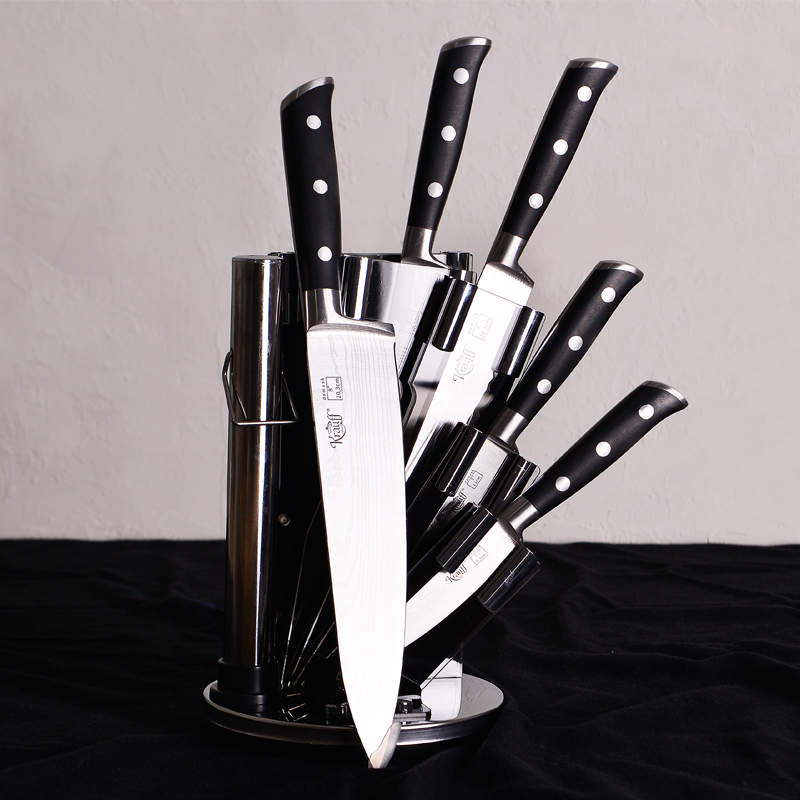 Foreign trade original single clearance ham knife slicer knife 4CR13 stainless steel fruit knife Damascus steel pattern knife