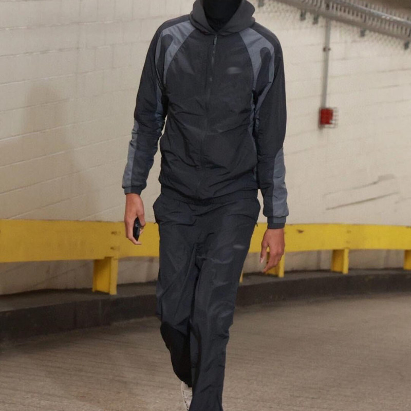 Overseas Model Nocta Collaboration Stand-Up Collar Casual Sports Jacket and Loose Casual Sports Pants Set Overseas Model Nocta Collaboration Stand-Up Collar Casual Sports Jacket and Loose Casual Sports Pants Set