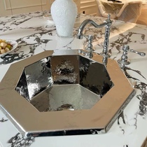 Stainless steel wash basin Hong Kong Rosewood Hotel same style under counter basin bathroom basin basin small apartment copper wash basin