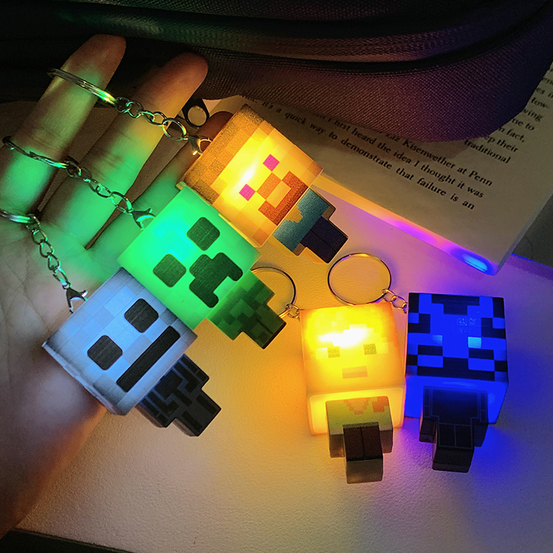 Minecraft Movie Toy Glowing Figure Night Light Keychain Gift Toy Pendant Same Style as Xiaohongshu Minecraft Movie Toy Glowing Figure Night Light Keychain Gift Toy Pendant Same Style as Xiaohongshu