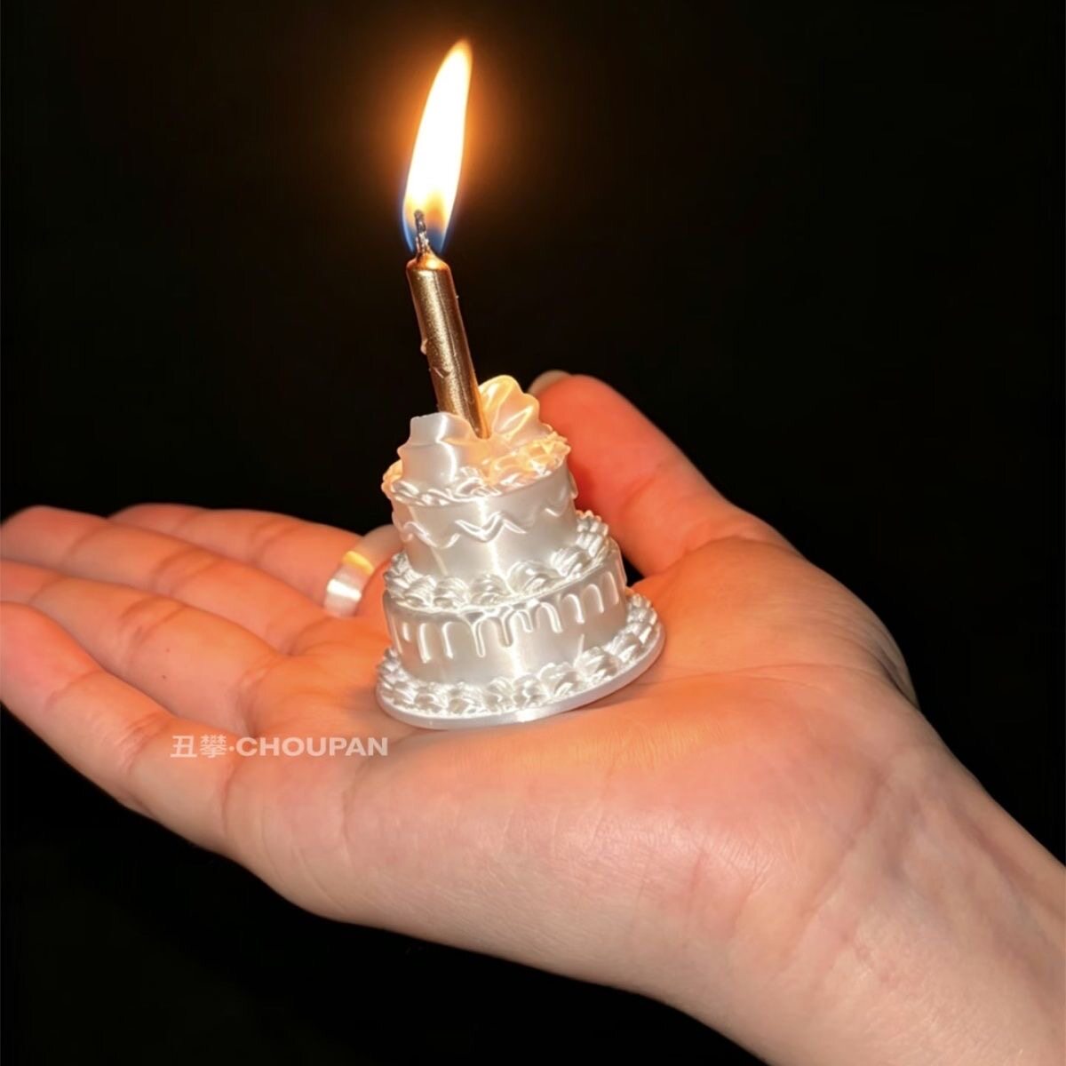 Candle Ring Birthday Fantasy Cake Props Photo Creative Rose Cake Decoration Memorial Gift Ring