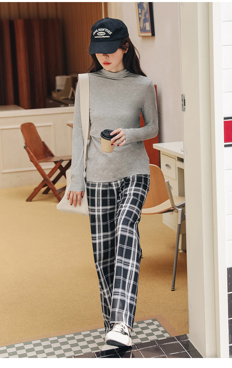 Одежда для отдыха 哺乳衣外出辣妈款可外穿上衣秋季产后喂奶打底衫秋冬月子服孕妇装 M degrees Korea