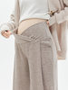 Maternity Pants for Winter, Casual Wide-Leg Pants for Autumn and Winter, Fleece-Lined and Thickened, Non-Constricting on the Belly, Long Pants for Pregnancy