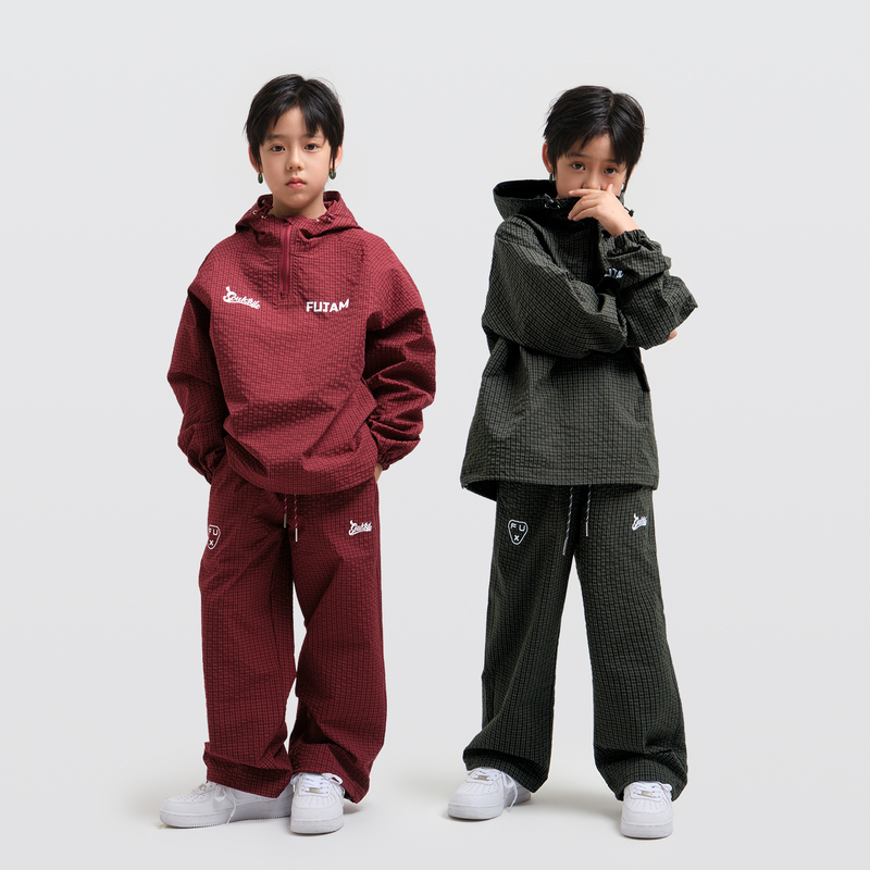 Children's Street Dance Jacket Set Hip Hop Boys and Girls Stylish Dance Clothes Bboy Hip Hop Performance Outfit