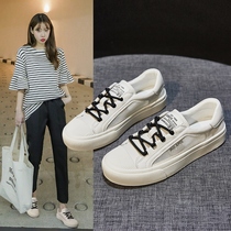 Small white shoes womens autumn 2021 New Wild casual flat canvas shoes mesh breathable thin board shoes tide