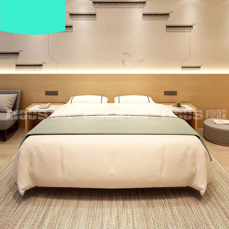 Hotel hotel furniture bed apartment dormitory standard room full set of simple modern homestay business hotel full set of board bed