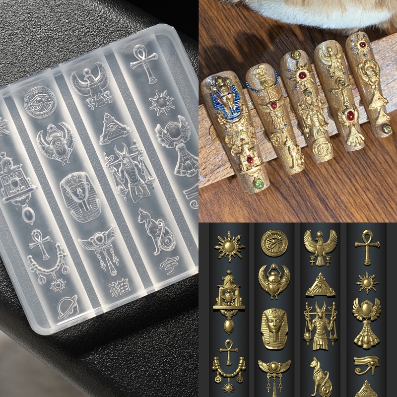 Retro Egyptian Exotic Style Nail Art Mold Retro Egyptian Exotic Style Nail Art Mold