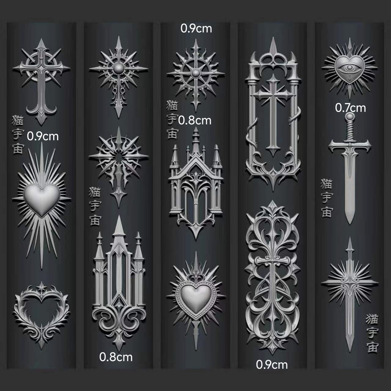 "Castle Prayer" Dark Gothic Style Medieval Church Style Nail Art Mold