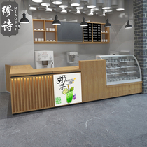 Simple custom cashier water bar Commercial milk tea shop bar Fruit shop console Cake shop front desk counter