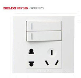 Dresi 86 type switch CD210 series two-open five-hole socket 10A switch socket
