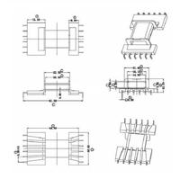 EFD30 Transformer Skeleton Single Slot Horizontal 6 6 YTB-3007 10 Pack
