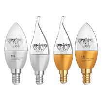 Foshan lighting led candle tip single energy-saving light bulb e14 size screw chandelier wick bulb gold 1078
