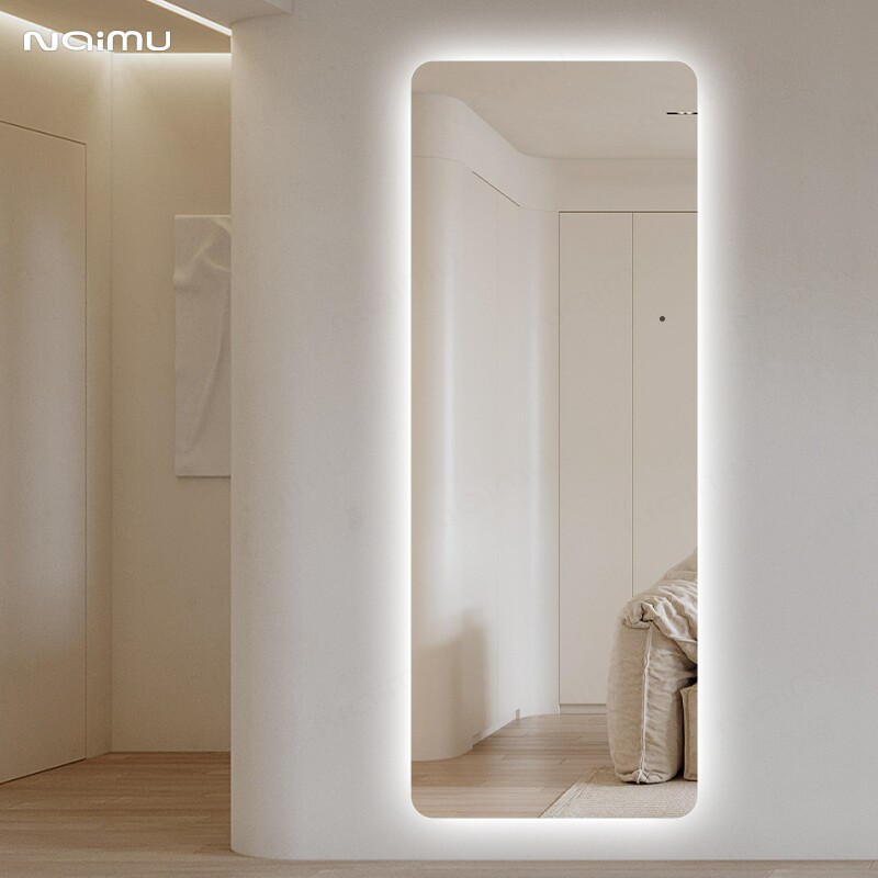 Intelligent Led Dressing Mirror Clothing Store Large Mirror Home Bedroom Patch Wall Wall-mounted Mirror Fitting Room Full Body Mirror-Taobao