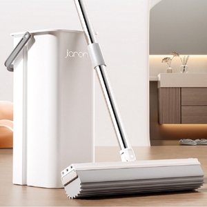 【居家必备】免手洗吸水海绵拖把+桶