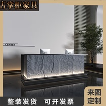 Light luxury stainless steel bar clothing store cashier counter beauty salon hairdressing barber shop front desk customization