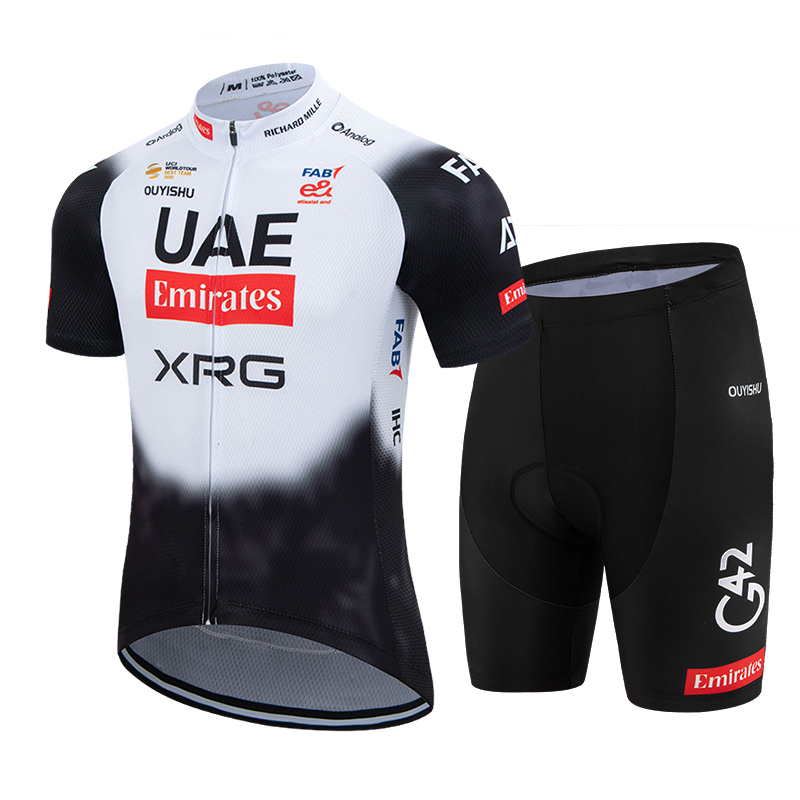 Sky Cycling Jersey Short-Sleeve Set Men's Summer Road Cycling Clothing Quick-Drying Breathable Mountain Bib Shorts Top