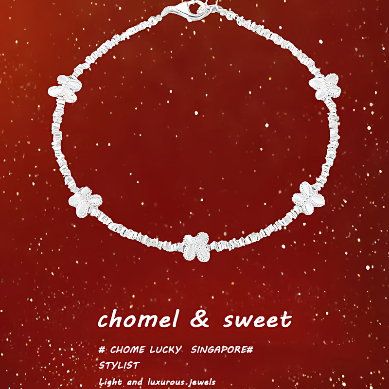 Dancing with Butterflies S999 Pure Silver Bracelet for Women, Light Luxury, Niche, Exquisite and High-End, a Birthday Gift for Your Girlfriend