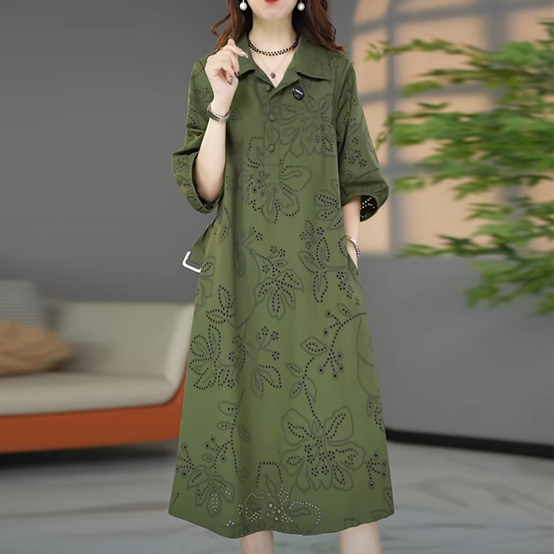 High-End Exquisite Dress for Women, 2026 Summer New Style, Elegant Mother's Dress, Fashionable and Age-Reducing Mid-Length Dress