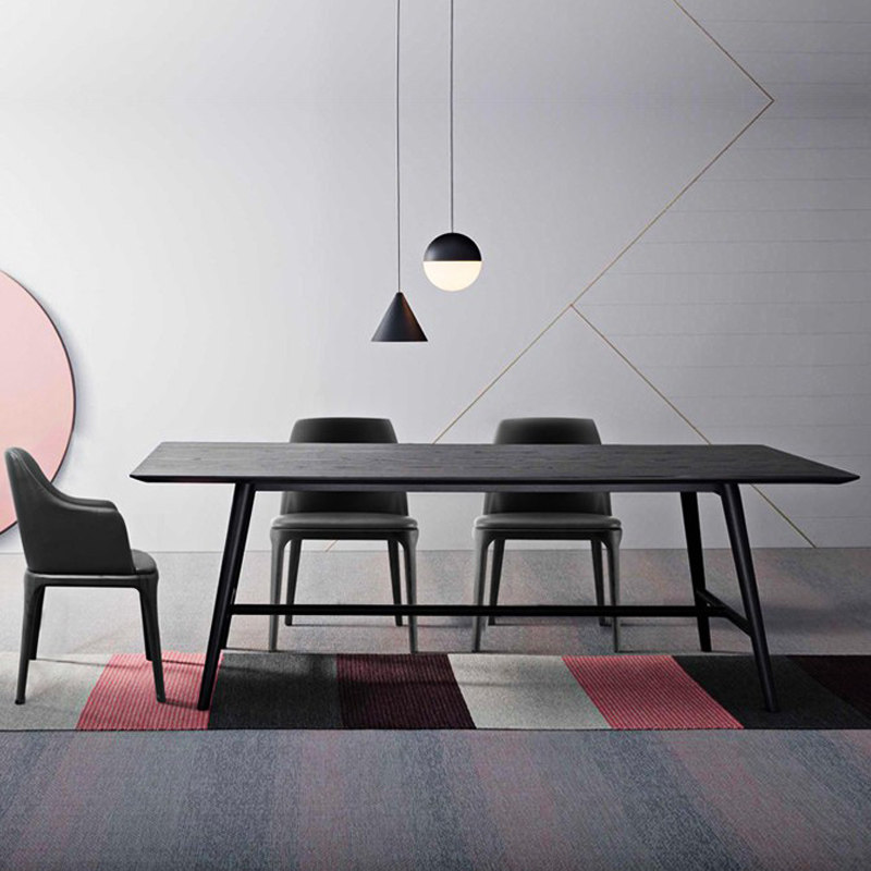 Nordic Cafe Pure Solid Wood Meeting Table Table Table HouseLiving Room Table Living Table Desk Simple Modern Negotiating Table Desk