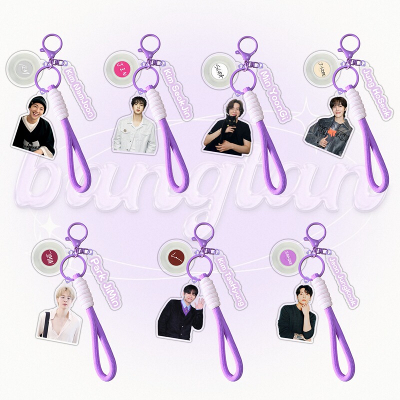 Bulletproof Jungkook Jimin V Jin Rm Jhope Suga Acrylic Keychain Backpack Pendant