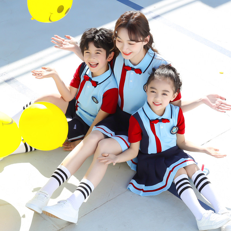 Kindergarten garden clothes summer clothes British style primary school uniforms class clothes college style boys and girls sportswear June 1st performance