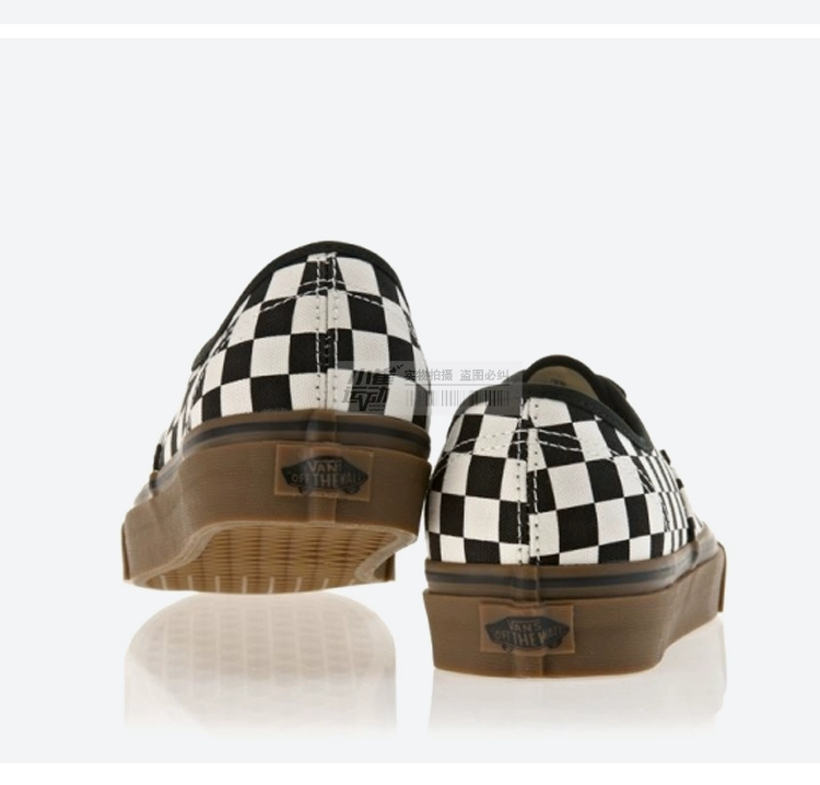 Vans Authentic cổ điển thấp hàng đầu kiểm tra giày nam và nữ giày trượt ván thể thao giản dị VN0004MKIBB - Dép / giày thường