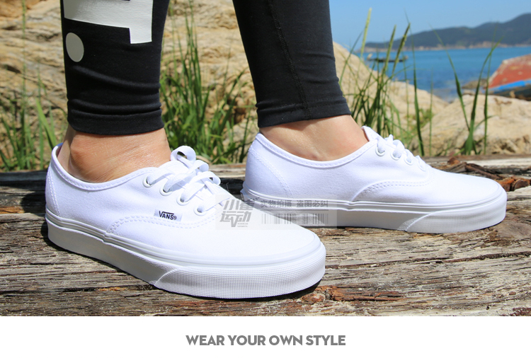 Xiao Cui thể thao Vans màu đen và trắng cổ điển giày vải cắt thấp cổ điển Giày nam nữ chính hãng Giày VN-0EE3BLK jordan xám trắng