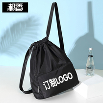 Custom sports drawstring backpack drawstring dance training cram school bag printing logo basketball corset pocket