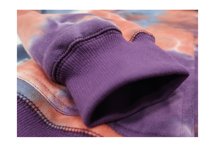 Women's small high collar tie-dyed cardigan sweater casual slim pure cotton baseball jacket - Women's Casual & Functional Jackets - Cotton & Hemp