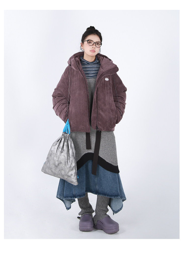 送料無料】コーデュロイフード付き中綿ジャケット xijia-cn - Pinkoi